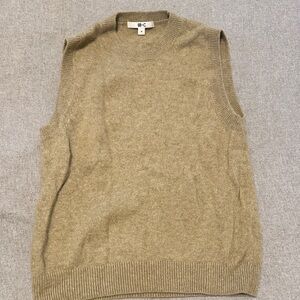 Uniqlo 100% Cashmere Women's Tan Crewneck Sweater Vest